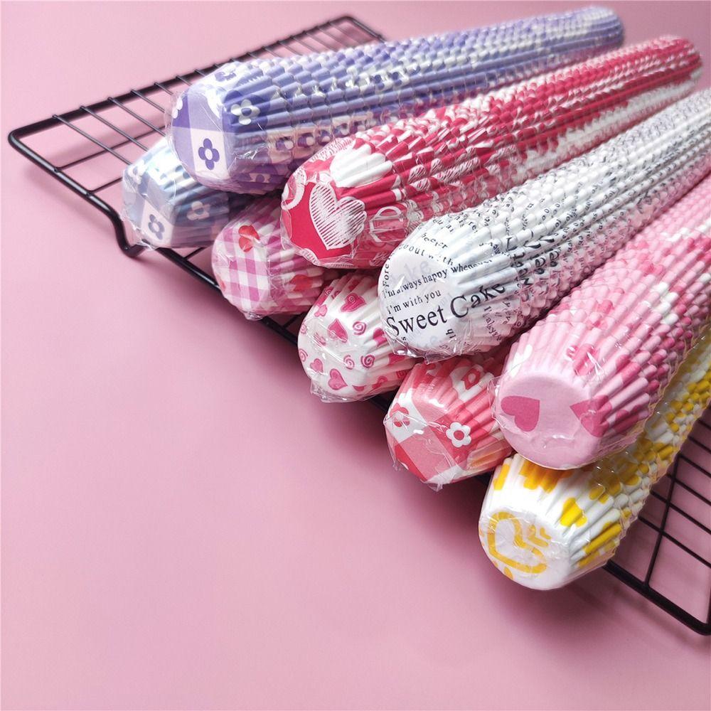 1000pcs Greaseproof Paper Cupcake Liners Disposable Cupcake Wrappers Fashion Muffin Baking Cups