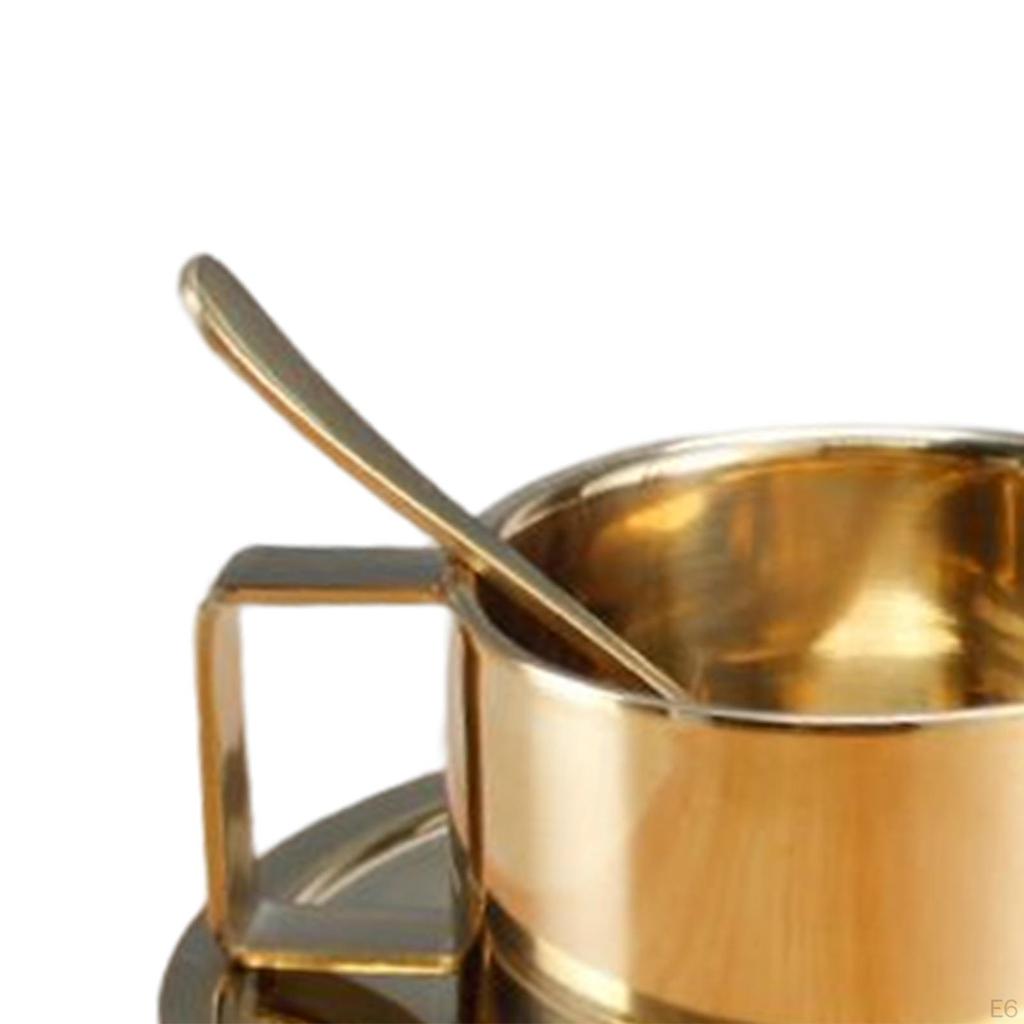 Небьющийся капучино с двойными стенками, блюдцем и ложкой для кофе