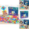 Wooden Puzzle Game For Kids With Colorful Blocks For Brain Development And Family Play
