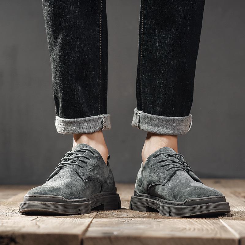 Мужская обувь в британском стиле, деловая повседневная кожаная обувь, внешнеторговая осенняя новая универсальная повседневная обувь из свиной кожи, простая модная обувь