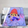 Parappas The Rappers  Flannel Blankets Winter Soft Throw Blanket for Girls Boys Street Trend Bedspread Sofa Bed Cover