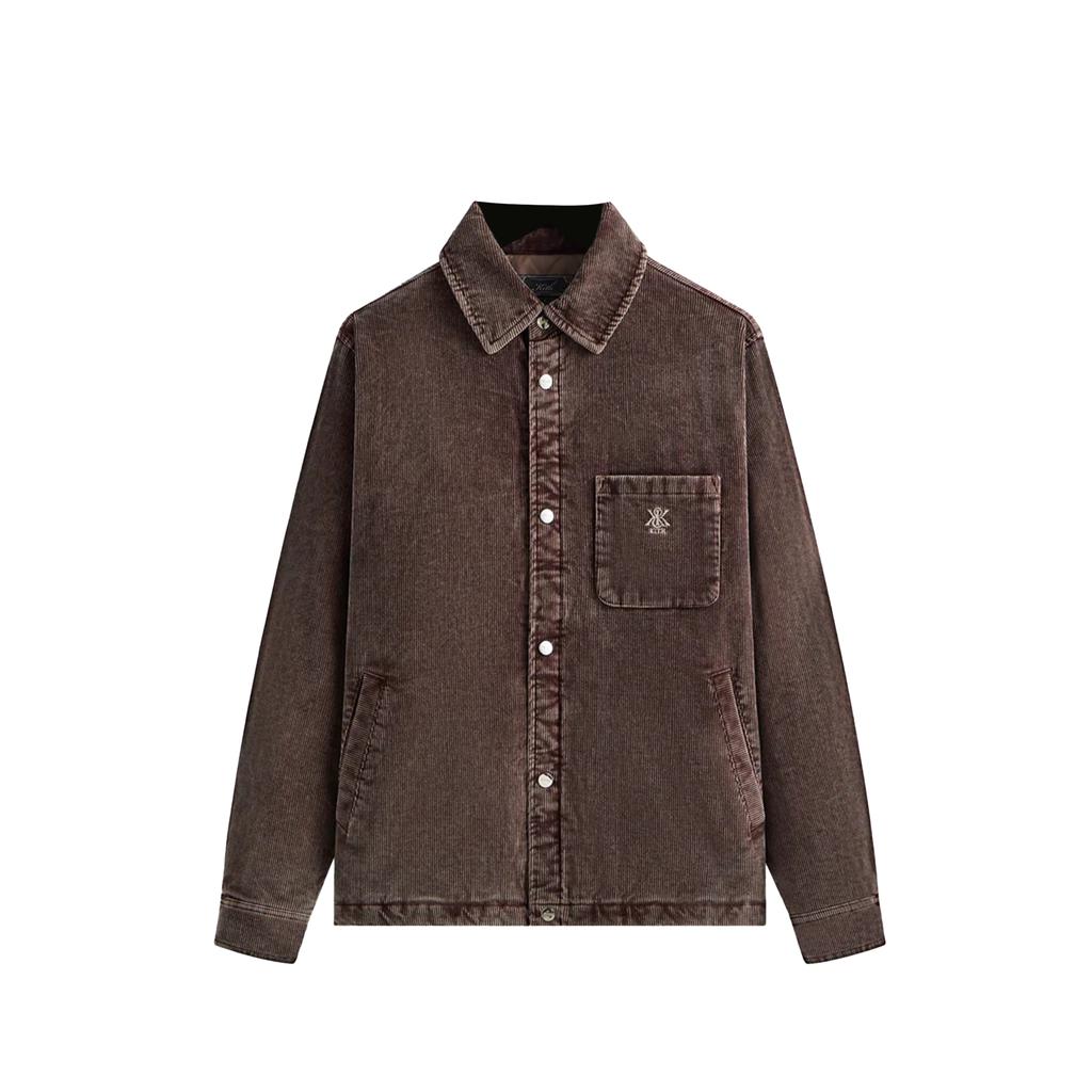 Kith Washed Corduroy Brixton Puffed Shirt Jacket Saddle Men Tops Brown KHM010915-201