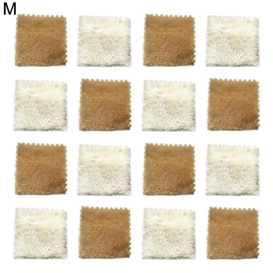 Yousheng 16 шт./компл. ковер-пазл, пэчворк, свободно совпадающий, пазл, пушистый, пазл, тип плюша, напольный коврик для гостиной
