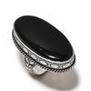 Black Onyx Gemstone Handmade 925 Sterling Silver Jewelry Ring Size 9 c8V58