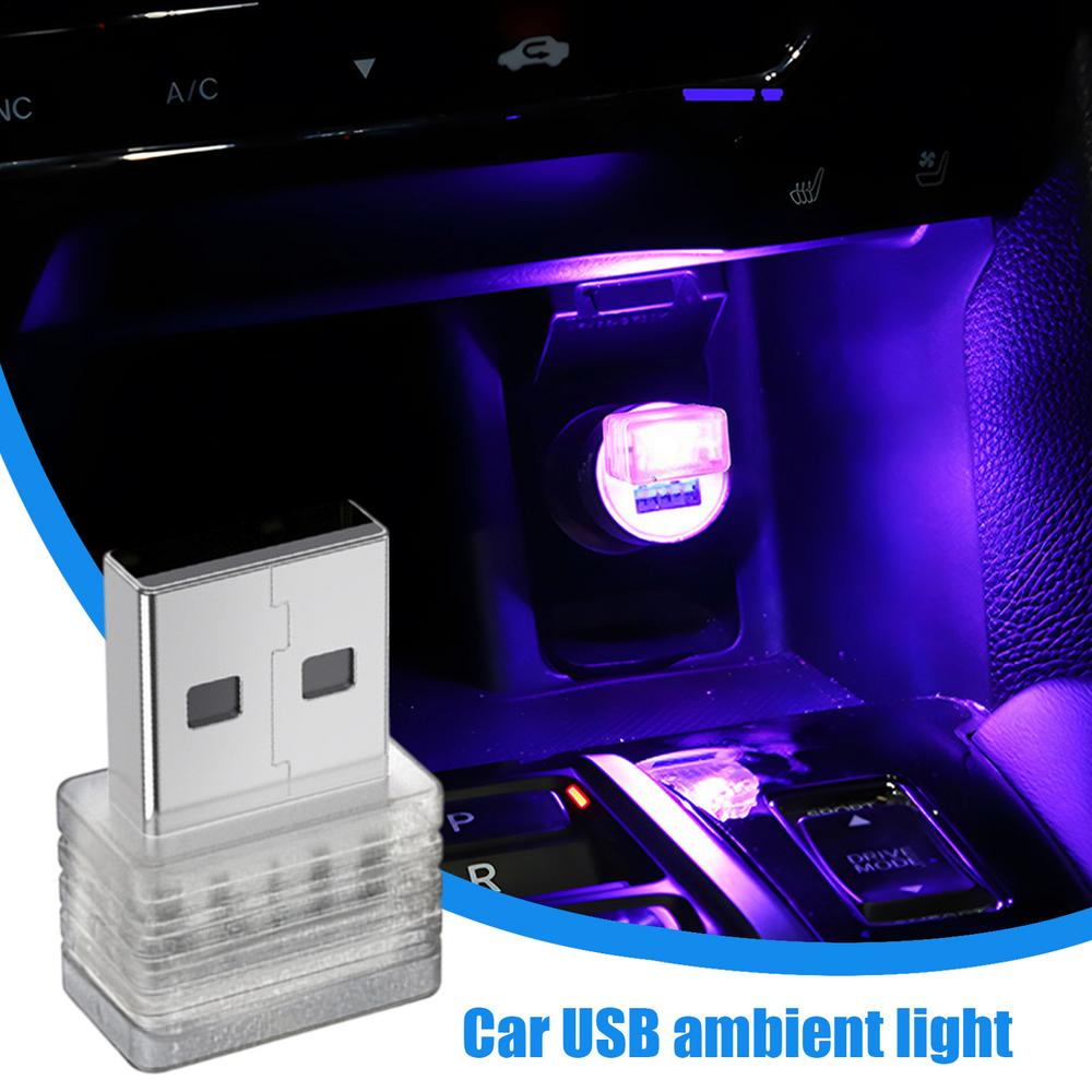 Светодиодные фонари для салона автомобиля Светодиодная подсветка салона USB-фонарь для автомобиля Многоцветный ночник Вставляемый фонарь для салона Для помещений и