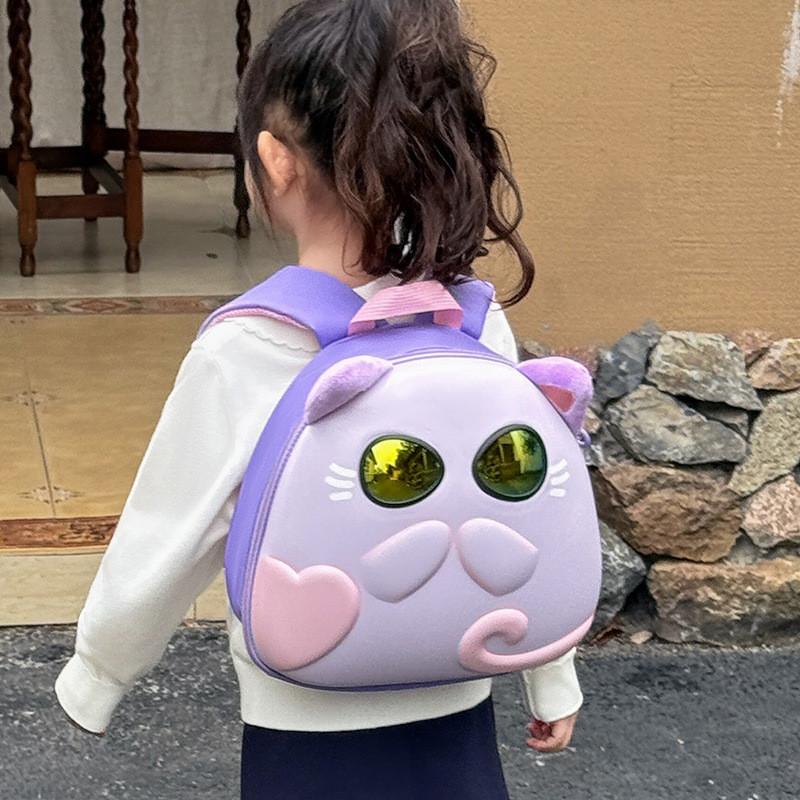 Adorable Cat Design Toddler Backpack For Boys And Girls With Sunglasses Fun Style