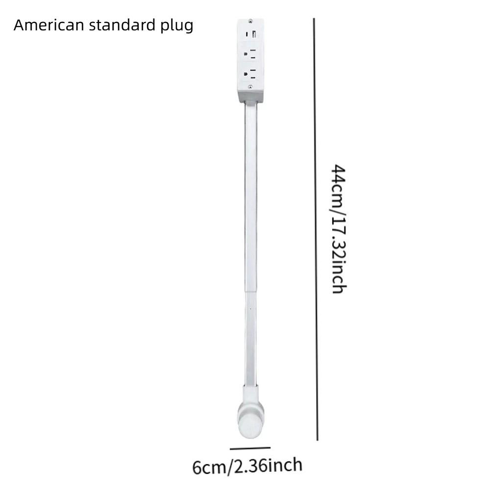 Adjustable Length Power Socket Expander Rotates 180° Power Outlets Extender  for NightStand