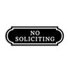 10Pcs Small No Soliciting Signs Self-adhesive Stickers Waterproof PVC Fade-Resistant No Solicitation Stickers