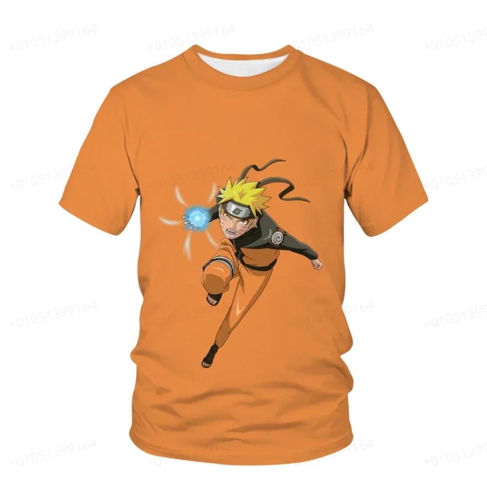 2025 New Naruto Kids' T-Shirt Kakashi Print Casual Harajuku Style Top for Boys & Girls