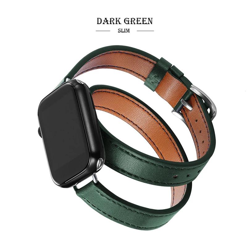 Кожаный ремешок для Apple Watch Band 49мм 41мм 45мм 40мм 44мм Correa Для IWatch Серии 9 8 7 6 SE 5 4 Ultra 2 Сменный браслет