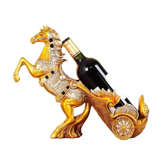 Yousheng Винтажная Подставка для винных бутылок в виде лошади Смола Статуэтка лошади Скульптура Подставка-органайзер для пивных бутылок Домашняя Кухня Бар Столовая Декорация