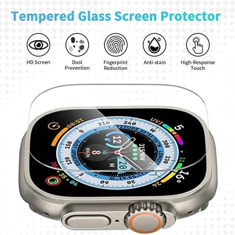 Закаленное Стекло Для Apple Watch Ultra 2 49мм Защитная Пленка от Царапин для iWatch Ultra Быстрая установка Защитная Пленка