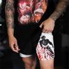 Baki Grappler Shorts Pants Double-Layer Boxing Muay Thai Kickboxing Training Japan Cartoon Animation 3D Print Gym Sport Workout Fitness Cosplay Unisex