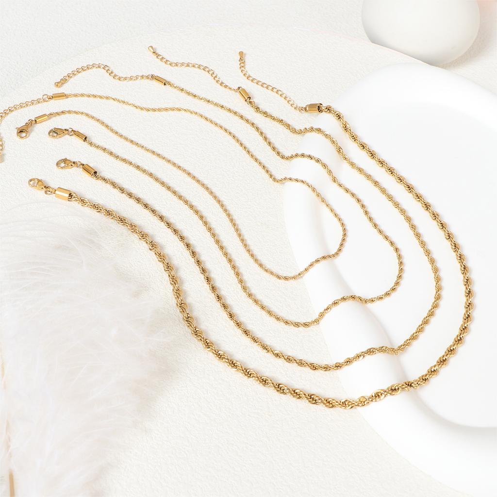 Ожерелье из витой цепи в стиле хип-хоп для мужчин, толщина 2/3/4 мм