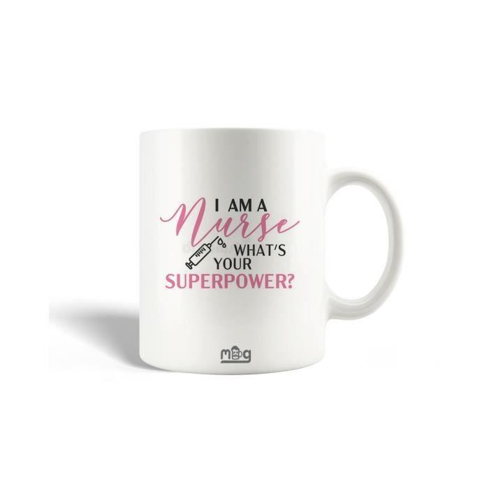 Mug - I'm a Nurse - Céramique - 30cl - Compatible lave-vaisselle - Blanc