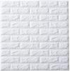 WANWEI 3D Wallpaper Brick Soundproof Sheet Waterproof Wallpaper Heat Insulation Self Adhesive DIY Cushion Sticker Sheet 3D Wall Wallpaper Removable