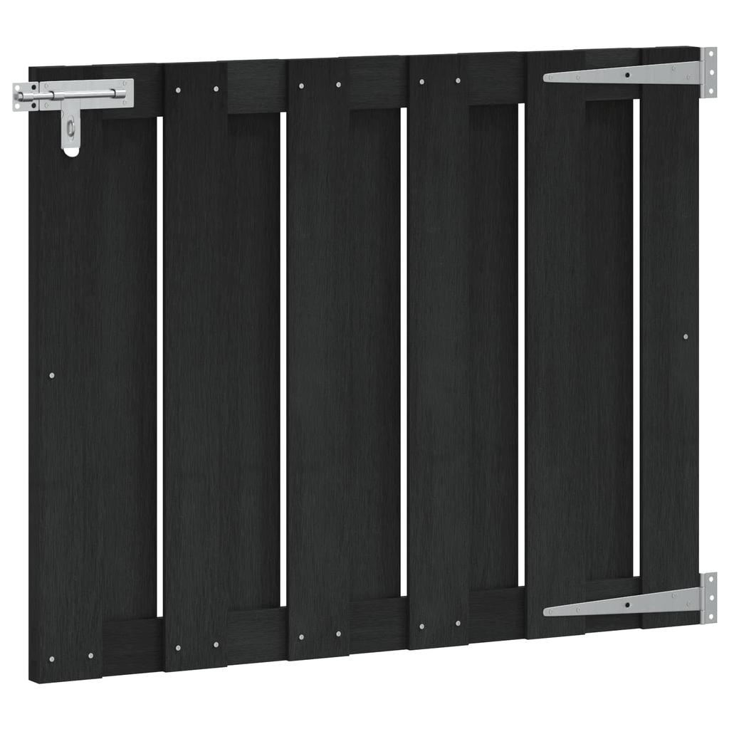 Garden Gate 100 x 80 cm WPC and Aluminum Black