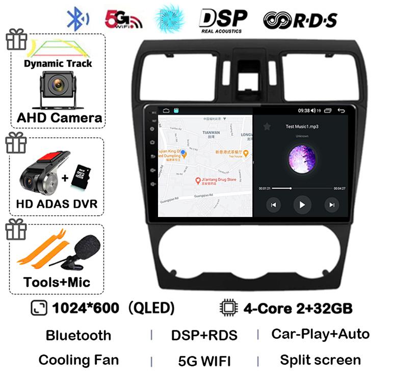 Android 14 Carplay Для Subaru Forester 4 SJ XV 2012 2013 2014 2015 Автомагнитола Мультимедийный проигрыватель GPS Стерео Камера 360 Головное устройство