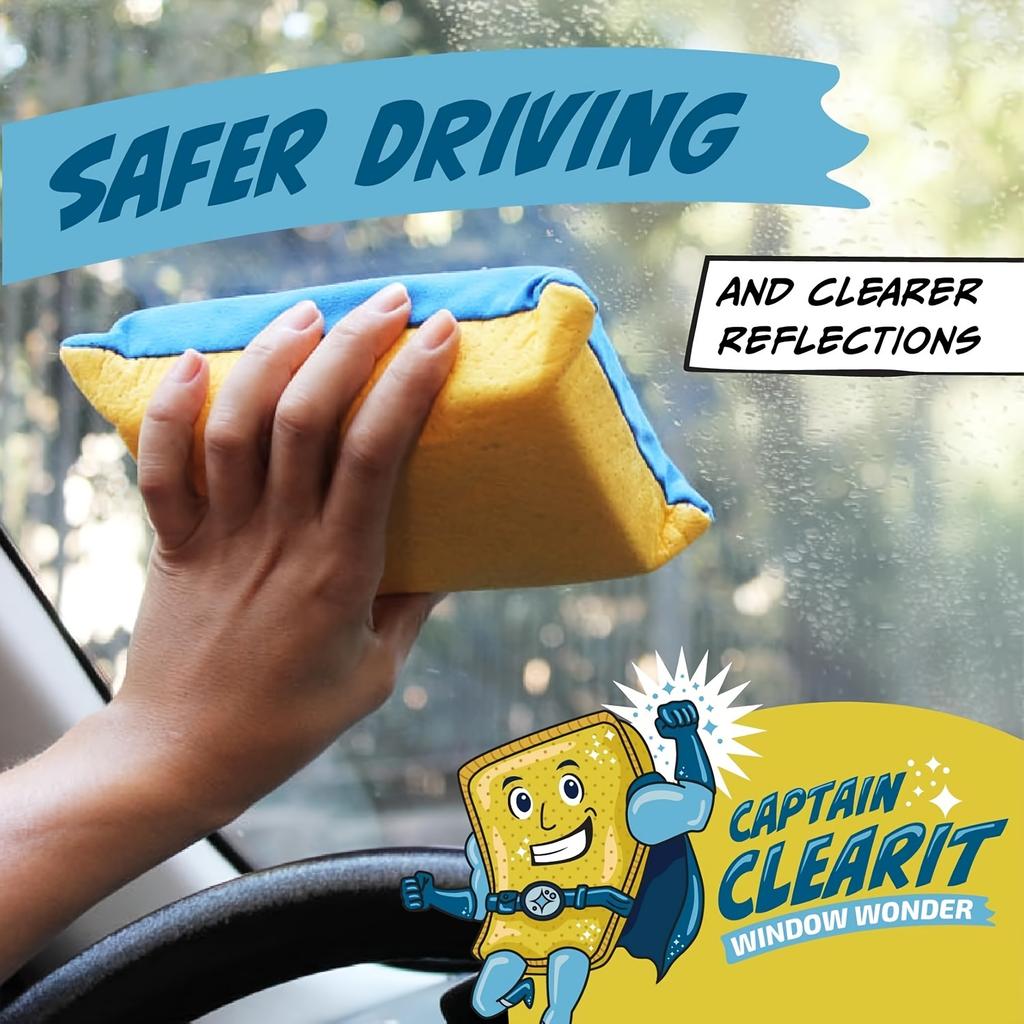 Large Size Super Absorbent Anti Fog Sponge, Suitable For Cars, Mirrors, Glass, Etc. - Easy To Clean, Universal Cleaning Tool