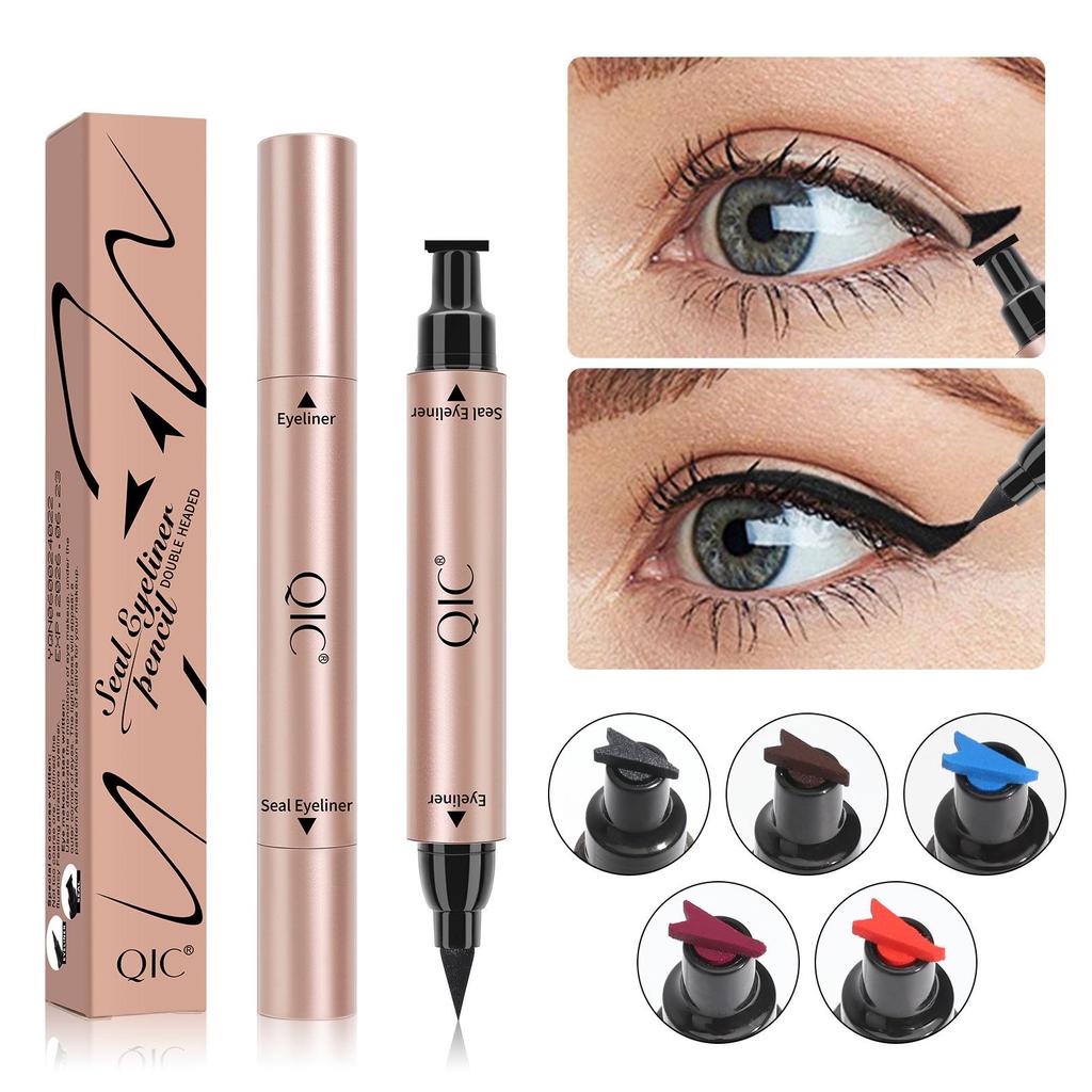 Color Double Head Seal Eyeliner Waterproof Long Lasting Eyeliner Pencil GYY