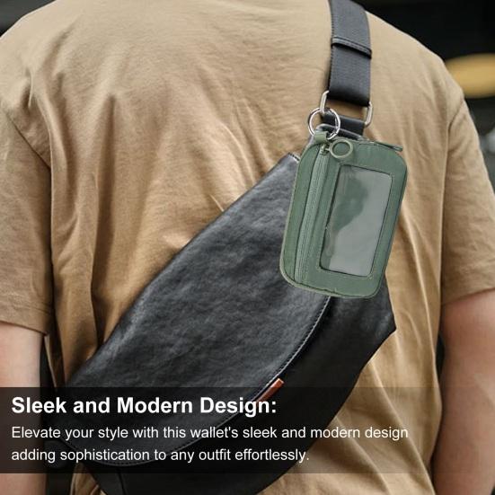Мини-кошелек с поясным ремнем и держателем для карточек с кольцом для ключей, сумка для хранения большой емкости