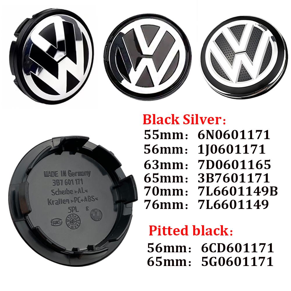 EPYFH1 NN-4pcs Wheel Center Hub Caps 55mm 56mm 65mm 70mm 76mm wheel cover For VW Polo Golf 4 5 6 7 Touran CC Passat B6 B7 accessories