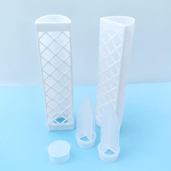 Self-Watering Moss Poles for Climbing Plants Indoor D Shape Plant Support Stake Kit Semi Transparent Monstera Support Stake for Indoor Plants