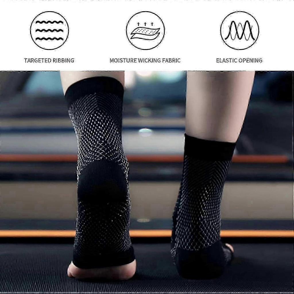 3 Pairs Neuropathy Socks for Pain Relief - Compression Socks for Neuropathy, Tendonitis & Plantar Fasciitis - Soothing Foot Care