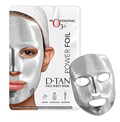 O3+ Power Foil Маска-салфетка для лица D-Tan для осветления кожи 20 мл и O3+ Facialist Маска-салфетка для лица Dtan (30г) Combo