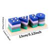 Building Block Four Sets Columns Geometric Sleeve Column Children Montessori Early Education Shape Matching Color Cognitive TMZ