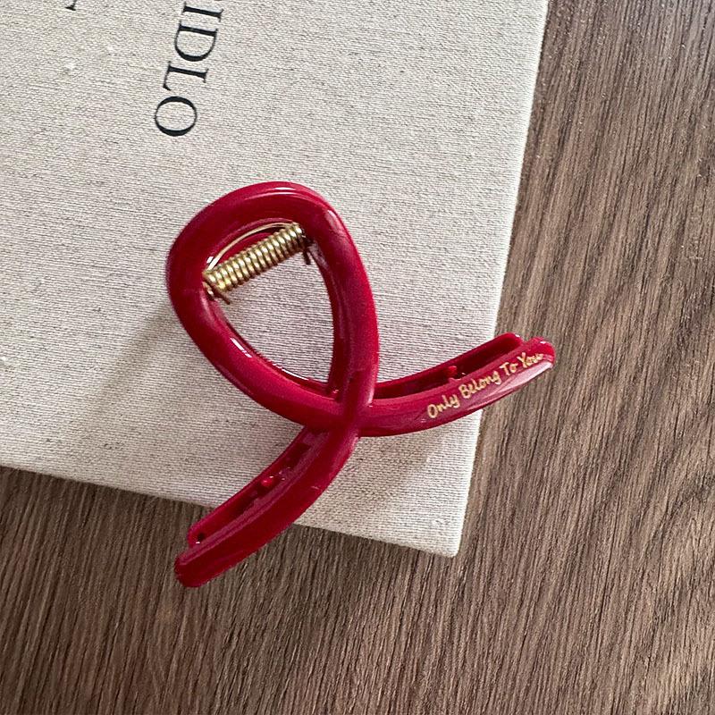 Французская красная коллекция! Большая ручка с буквами и золотой этикеткой, прическа на затылке, заколка в виде акулы, аксессуары для волос, головной убор, шпилька, коготь для волос