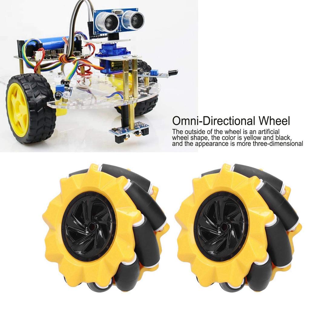 Mecanum Omnidirectional Wheels for RC Models (80mm Wheel Set of 2)