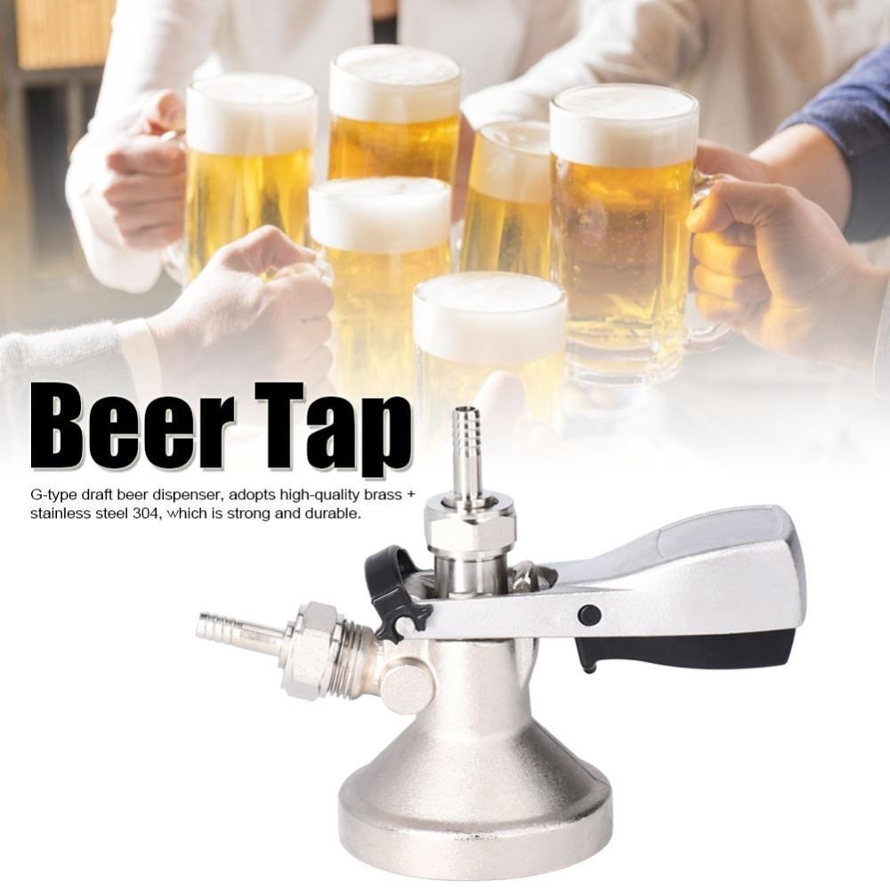 7 piece Stainless Steel Draft Beer Dispenser G5/8 G Type Beer Canning Coupler Kegerator System