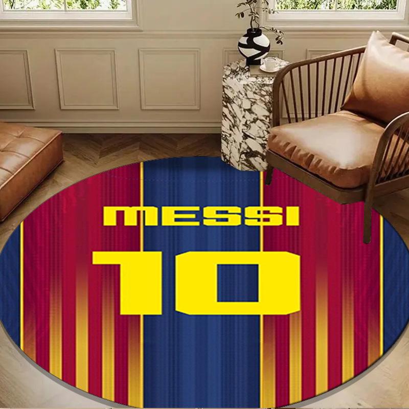 Number 10 Jersey Round mat, Anti-slip Circle Carpet Chair rug For livingroom,Bedroom, doormat home decor Gift Christmas Gifts