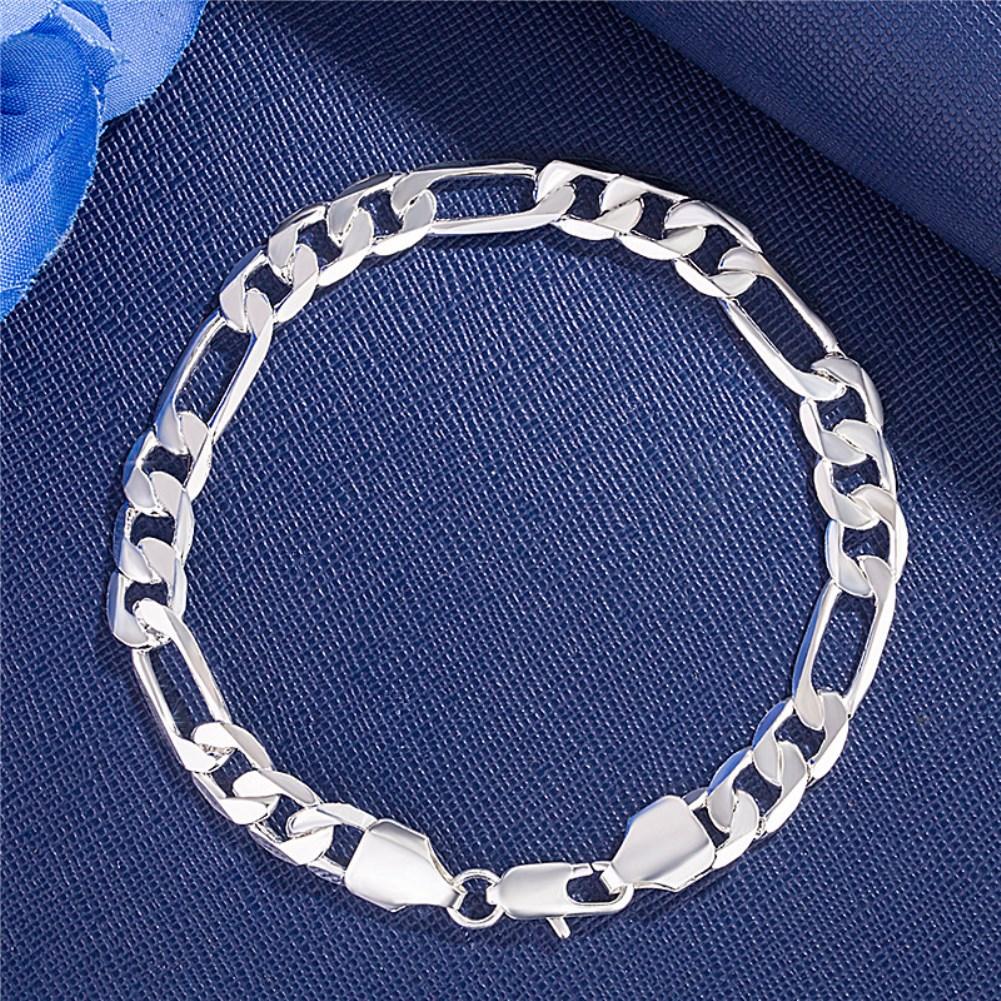 Fine Noble Sterling Solid Chain Bracelet For Women Men Charm Party Gift Wedding Party Fashion Jewelry