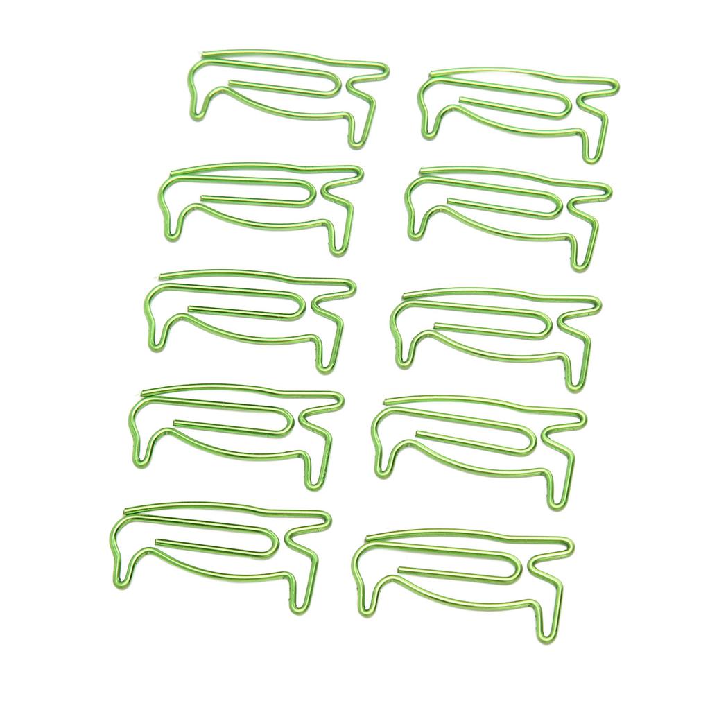 100Pcs Paper Clips Cute Unique Penguin Shape Electroplating Process Lightweight Portable Metal Paper