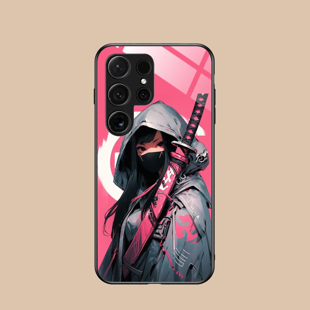 Чехол для мобильного телефона с аниме-девушкой для Samsung Galaxy S26 S25 S24 S23 S22 S21 S20 Note20 Plus FE Ultra Стеклянный Цветной Чехол
