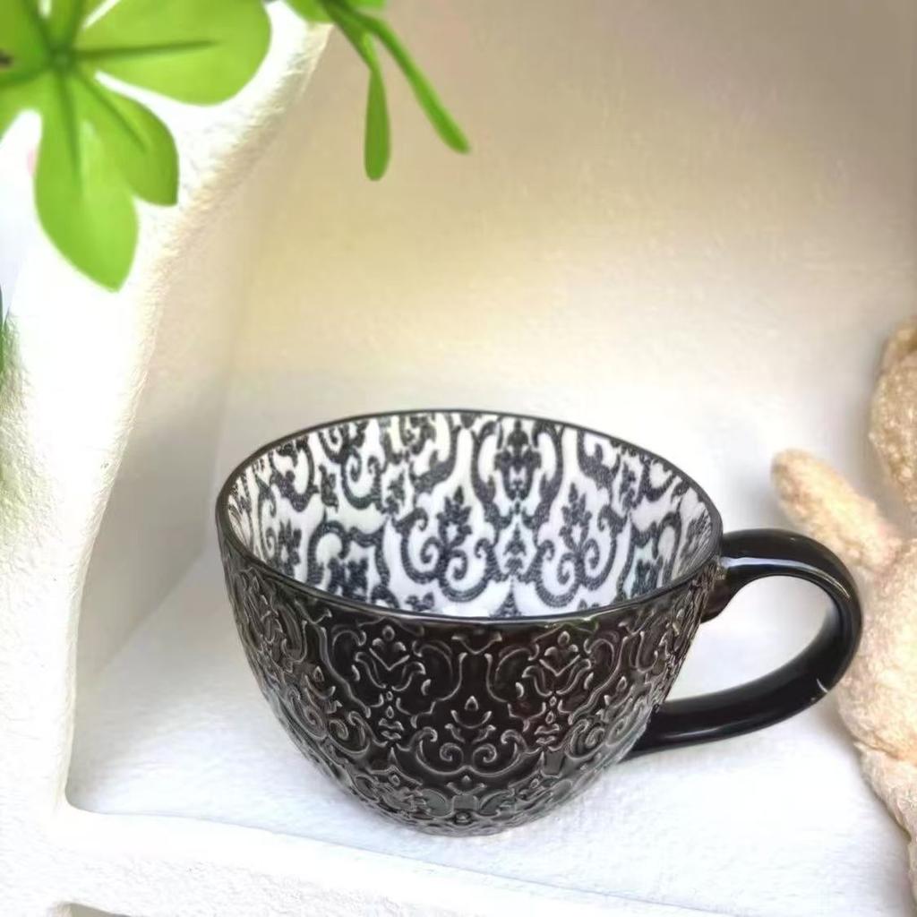 Керамические кружки, кофейная чашка, хлопья для завтрака, милая керамическая чашка для молока, домашняя большая вместительная овсяная кружка, посуда для напитков, домашний декор