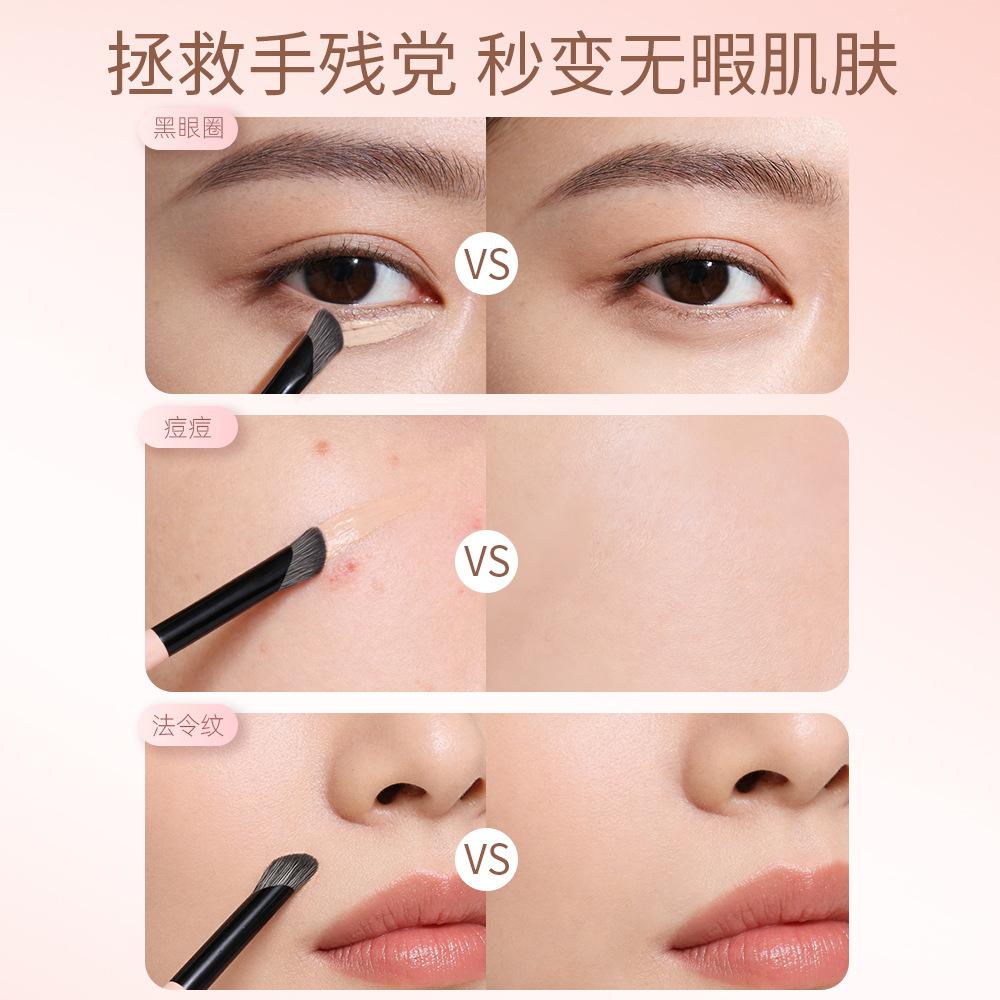 Pink Glaze Series Concealer Brush Beauty Tool Single Makeup Brush Cangzhou Smudge Portable Aluminum Tube Makeup Tool