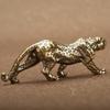 Brass Solid Vintage Cheetah Small Statue Desktop Ornaments Pen Rack Lucky Animal Leopard Figurines Miniatures Crafts Decorations