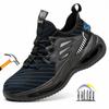 Indestructible Shoes Men Safety Work Shoes with Steel Toe Cap Anti Puncture Work Boots Lightweight Breathable Sneakers for Work