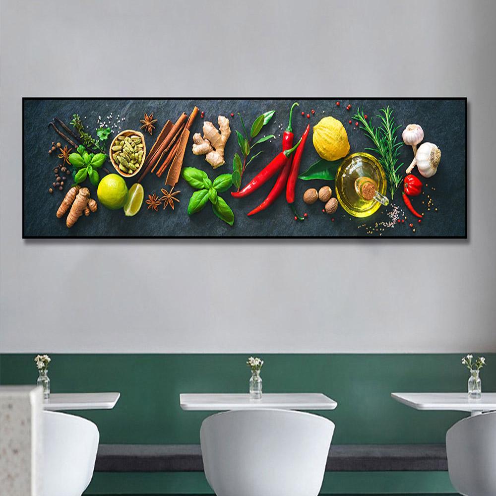 Grains, Spices, Pepper, Posters and Prints, Decoration for the Kitchen, Modern Canvas Painting, Wall Art Paintings for the Living Room, No Frames