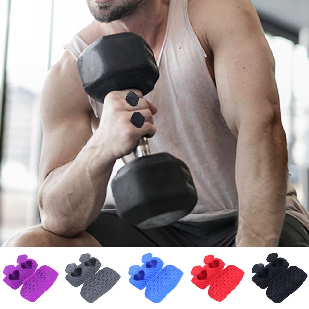 1 Pair Anti-slip Weight Lifting Grips Elastic Silicone Palm Grips Workout Gym Gloves  Deadlift