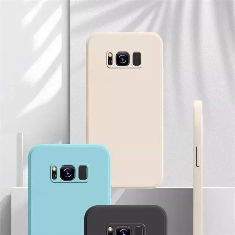 Роскошный чехол из жидкого силикона для Samsung Galaxy S8 S9 S10 Plus S24 S25 Plus Ultra S20 FE S21 S22 S23 Крышка Мягкий чехол для телефона