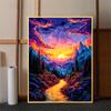 5d DIY Diamond Painting Cross Stitch Colorful Scenery Diamond Embroidery Mosaic Full Round Drill Home Decor