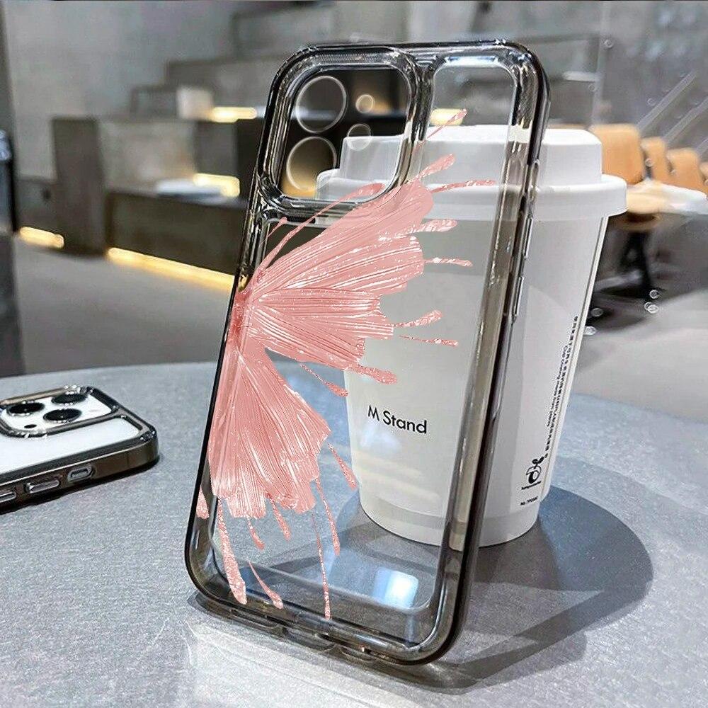 Aesthetic Butterfly Phone Case For iPhone 14 Pro Max Case iPhone 11 12 13 15 Pro Max X XS XR 7 8 SE Shockproof Soft Clear Cover