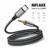 0.5m 1m 1.5m 2m USB Type C To 3.5Mm Jack AUX Cable DAC USB-C Audio Adapter for Phone Headphones Car HIFI Stereo Sound Audio Connector