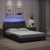 VidaXL Bed Frames with LED Lights, Upholstered Bed, Double Bed, Adult Bed for Bedroom Interior, Modern, Grey 3213923