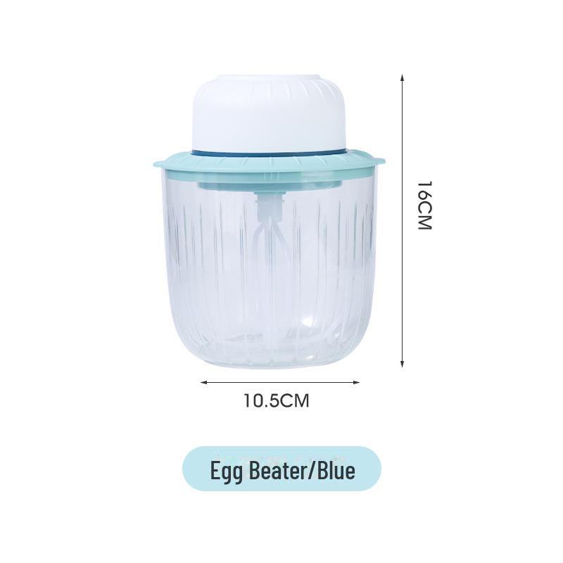 Беспроводной электрический венчик для взбивания яиц и чеснокодавилка: Многофункциональный, брызгозащищенный кухонный инструмент для взбивания, измельчения и выпечки.