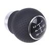 Szmsmy Universal Black Leather 5 Speed Car Manual Gear Stick Shifter Shift Knob Lever